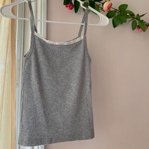 Brandy Melville Gray Belle Tank Yop